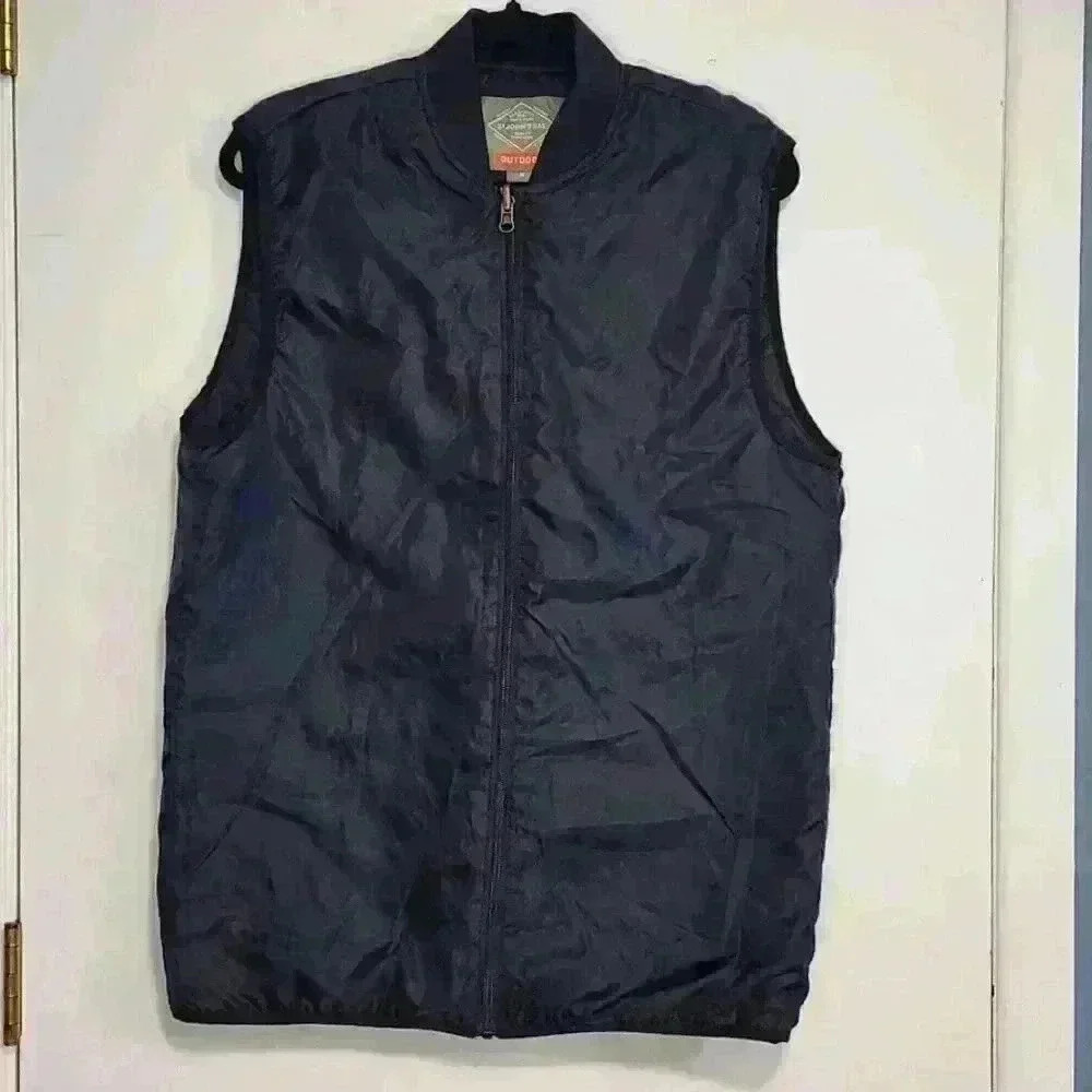 NWT St. John's Bay Outdoor Navy Blue Zip Up Vest Size M - Picture 1 of 6